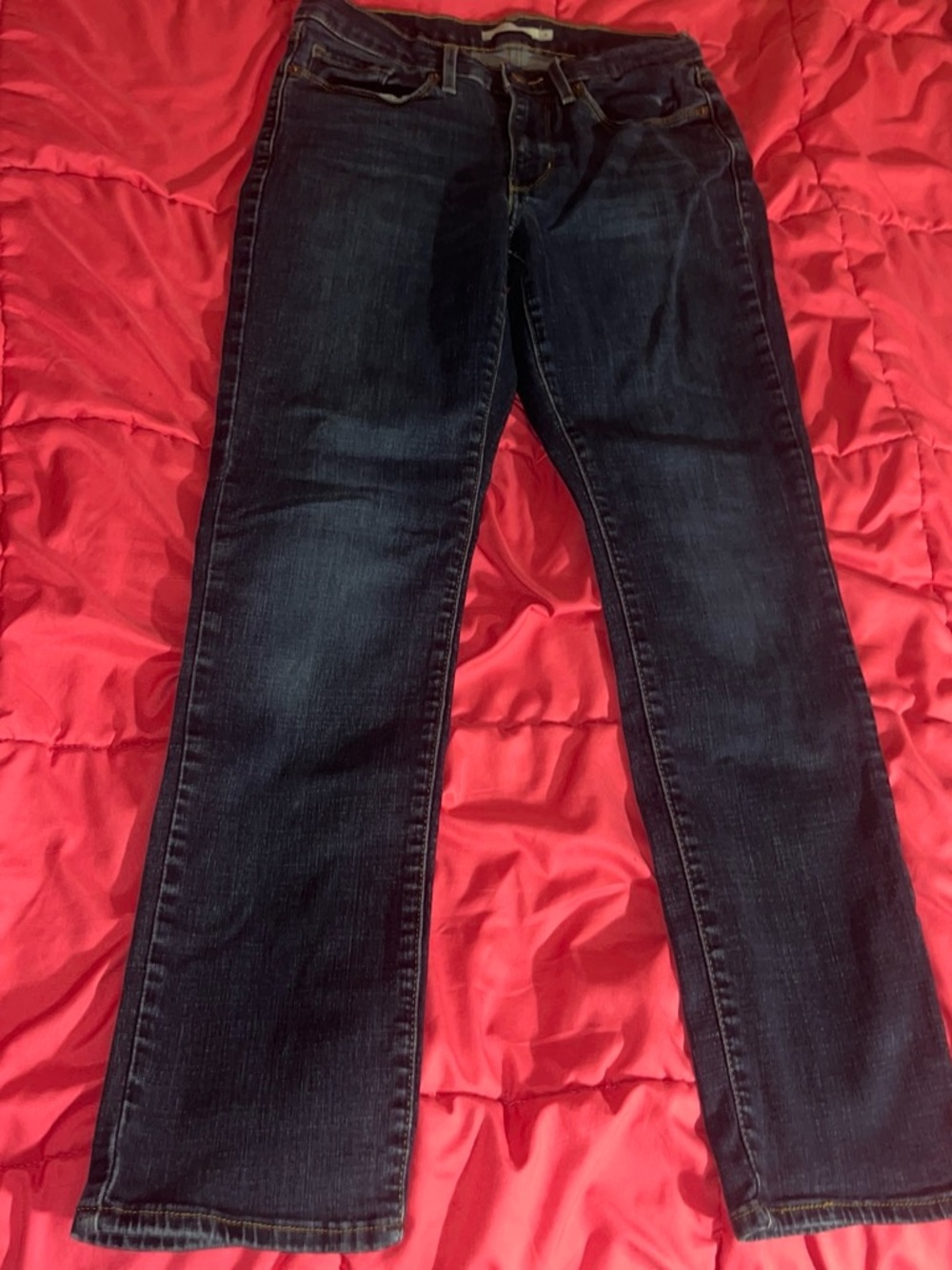 Levi's Dark Blue Straight-Leg Women's Jeans